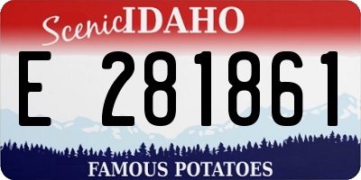 ID license plate E281861