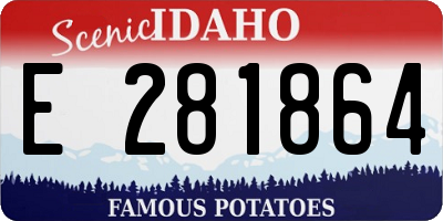 ID license plate E281864