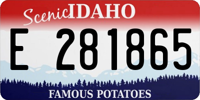 ID license plate E281865