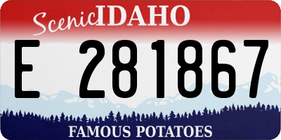 ID license plate E281867