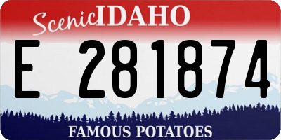 ID license plate E281874