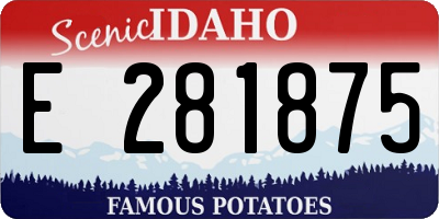 ID license plate E281875