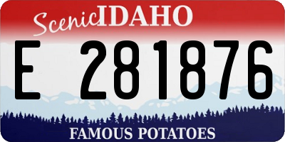 ID license plate E281876