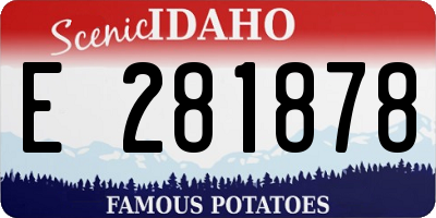 ID license plate E281878