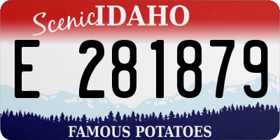 ID license plate E281879