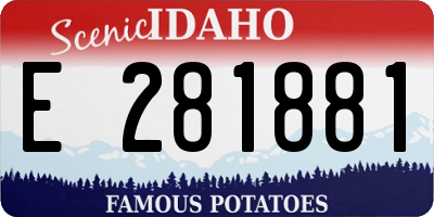 ID license plate E281881