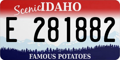 ID license plate E281882