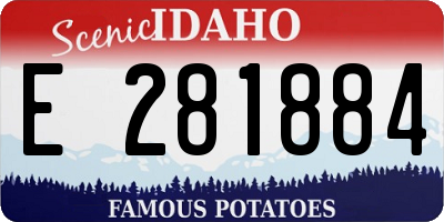 ID license plate E281884