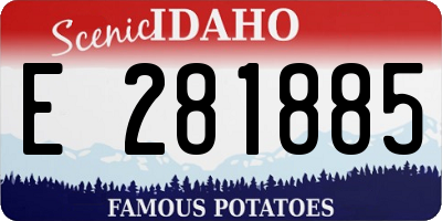 ID license plate E281885