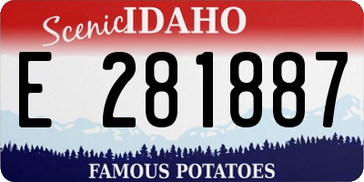 ID license plate E281887
