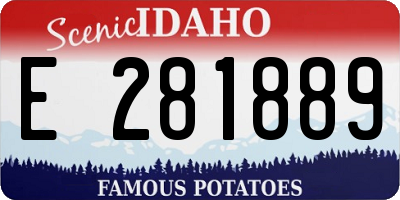 ID license plate E281889