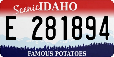 ID license plate E281894