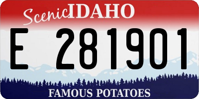 ID license plate E281901