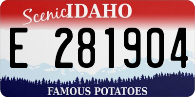 ID license plate E281904