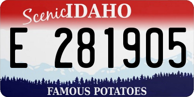 ID license plate E281905