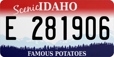 ID license plate E281906