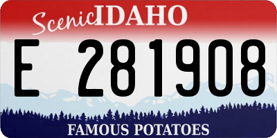 ID license plate E281908