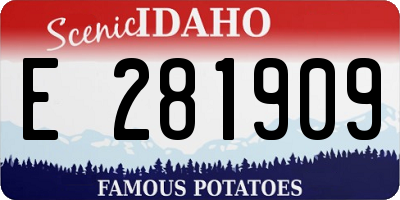 ID license plate E281909
