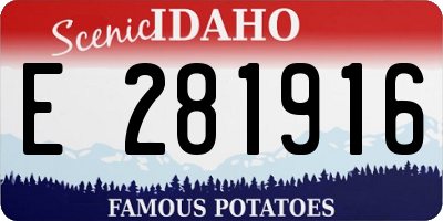 ID license plate E281916