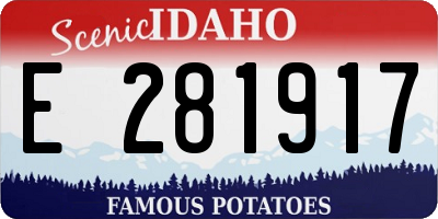 ID license plate E281917
