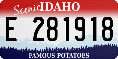 ID license plate E281918