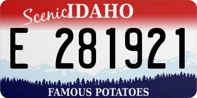 ID license plate E281921