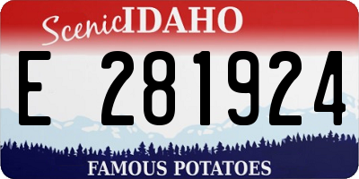 ID license plate E281924