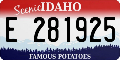 ID license plate E281925
