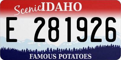 ID license plate E281926