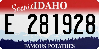 ID license plate E281928