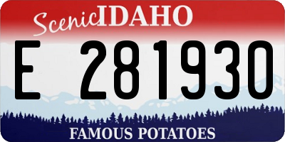 ID license plate E281930