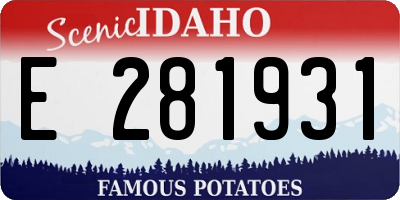 ID license plate E281931