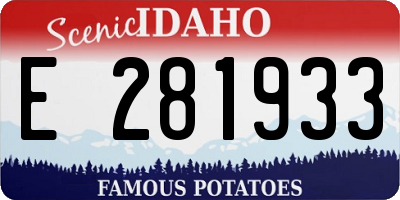 ID license plate E281933