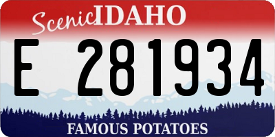 ID license plate E281934