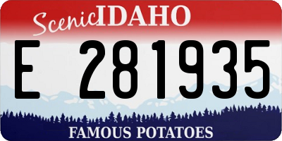 ID license plate E281935