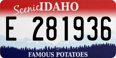 ID license plate E281936