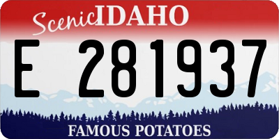 ID license plate E281937