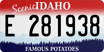ID license plate E281938