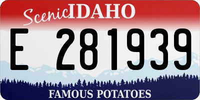 ID license plate E281939