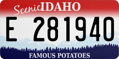 ID license plate E281940