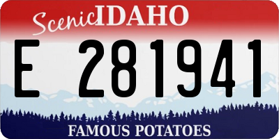 ID license plate E281941