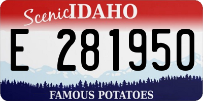 ID license plate E281950