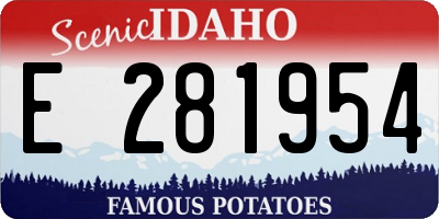 ID license plate E281954