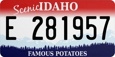 ID license plate E281957