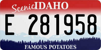 ID license plate E281958