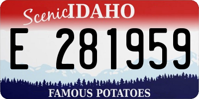 ID license plate E281959