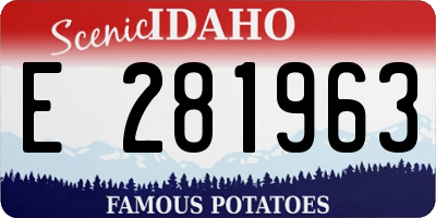 ID license plate E281963