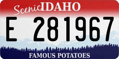 ID license plate E281967