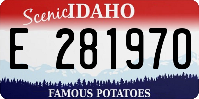 ID license plate E281970