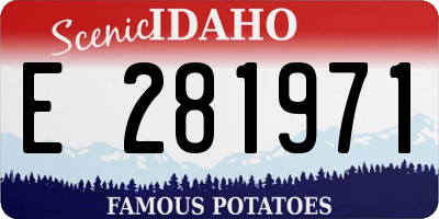 ID license plate E281971